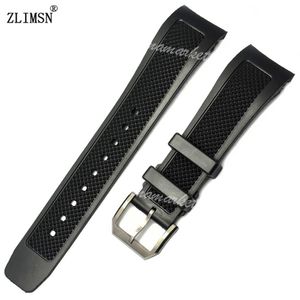 Diver Silicone Rubber Watch ленты 22 мм для IWC Men Black Strap для IWC Buckle Zlimsn Brand2085