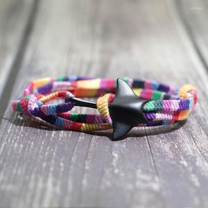 Charm Bracelets Bohemian Manta Ray Bracelet Handmade Woven Rope Braclet Men Women Ocean Animal Braslet Adjustable Summer Beach Jewelry