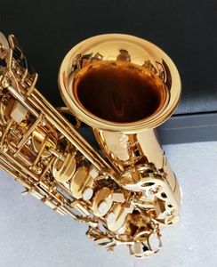 Brand Gold Alto Saxophone Yas82Z Japan Sax Eflat Music Instrument med Case Professional Level7718376