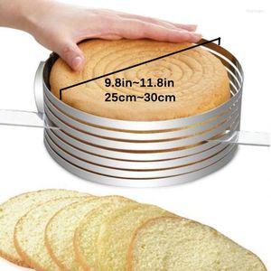 Baking Moulds Stainless Steel Mold Layer Cut Tools Cake Slicer CE/EU Circle Adjustable RingTools Device Silicone Cutter