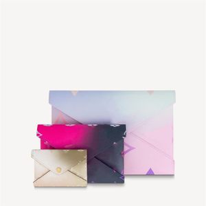 Explosion KIRIGAMI POCHETTE M81271 Wallet envelopes features color gradation Sunrise Pastel Midnight Fuchsia Sunset Khaki Press-st319S