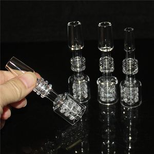 Narghilè Diamond Knot Quartz Nail Tip 10mm 14mm 18mm Per nettare Dab Tubo di paglia Punte a goccia Bong per acqua in vetro Catchers di cenere