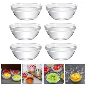 Bowls 8 Pcs Pasta Holder Container Appetizer Clear Glass Bowl Side Dishes Small Terrarium Dessert Plate Bozai Cake