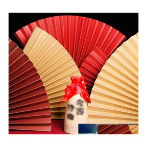 Dekorativa f￶rem￥l Figurer Ins Organ Paper Folding Fan Props P O Bakgrund Kosmetik Ornament Kinesisk stil Hemv￤gg Decors D otak2