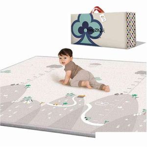 Rugs de beb￪ PlayMats 200x180x1cm Doublesididididid Kids Rug Foam Carpet PlayMat Imperme￡vel Play Batre Decor Deconfil
