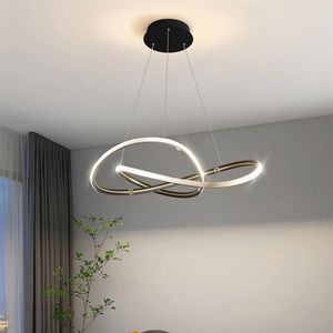 Żyrandole kreatywne okrągły żyrandol LED Home Home Decor Wystrój oświetlenie stół do jadalni do sypialni.