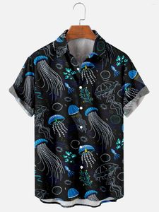 Men's Casual Shirts Hawaiian Style Pocket Men Women Oversized Leaves Painting Beach 3D Print