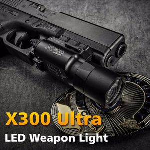 Taktik X300 Ultra Tabanca Tabanca Işık X300U Silah Işık Lanterna Meşale Tüfek Airsoft El Feneri Glock 1911 LED Beyaz Işık