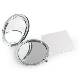 Blank compact mirror with Epoxy Sticker New cosmetic pocket mirror makeup Compacts Silver Colour For DIY Decoden #M070S