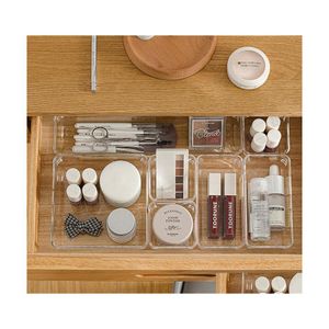 Förvaringslådor fack transparent skrivbord der arrangörer akryllåda smycken kosmetisk makeup arrangör garderob för små saker wll1289 d otsmn