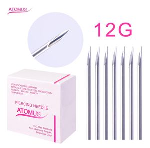 100pcslot Sterile Disponibla Medical Grade Body Piercing Needle 12G For Tool Kit Ear Nose Navel11619
