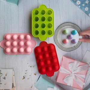 Baking Moulds Round Shaped 12 Cavities Silicone Mould Ice Ball Maker Mold Making Freezer Small Sphere Chilling Cocktail Whiskey Tea Coffee