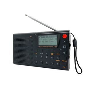 Am FM SW Stereo Top Radio Recorder Aux Jack Полная полоса портативная радиопередача C Зарядка MP3 Музыкалист будильник