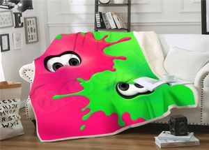 Spiel Splatoon Octopus Pink Green Decke 3D gedruckte Doppelschicht -Sofa Travel Decken Teenager Frauen Bettwäsche Plüsch Quilt 4918526