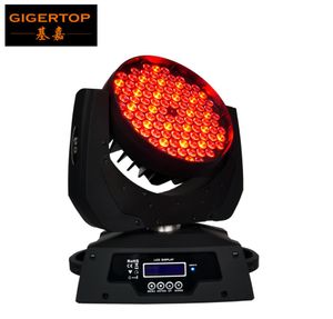 TIPTOPステージライト108 x 3W LED MOVENE MOVES LIGHT RGBW COLOR MIXINGスリムサイレントデザインビーム15度ブラックシェルDMX 12CH 90240V5775459