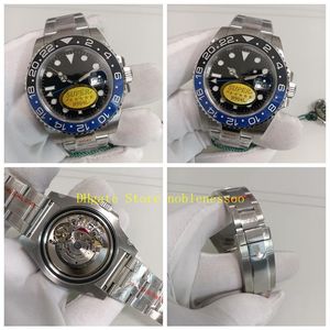 2 Color 904L Steel N Factory Cal 3186 Automatyczne zegarek Super V12 Wersja 116710 116719 Blue Black Ceramic Bezel 116710BL2698