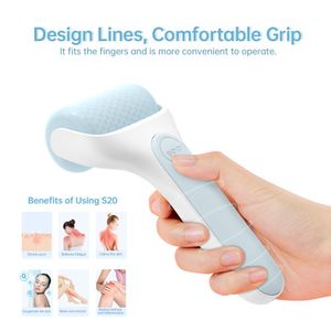 Skin Care Ice Roller S20 For Face Eyes And Whole Body Cold Compress Therapy Facial Massager Tool Fashionable Cold Derma Soicy Frozen Massage Face Beauty Tools & Device