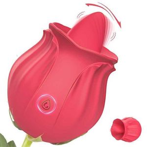 Zabawki erotyczne masażer róże czerwone na kobietę przyjemność ual lizać się myć wodoodporne wodoodporne łechta