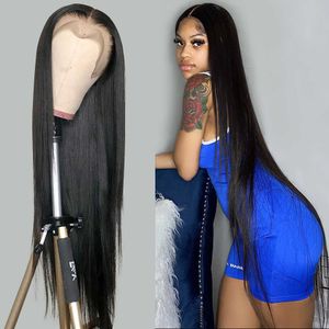 Lace Wigs Bone Straight 30 Inch Front Short 4x4 Closure Brazilian Long Frontal Human Hair for Black Women 13x4 221212