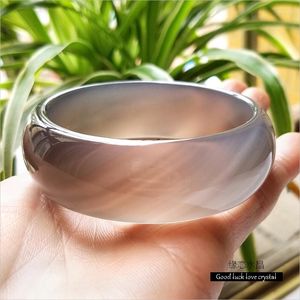 Bransoletka Bangle Natural Chalcedony żeńskie jadeitowe bransoletki do poszerzenia i pogrubienia koloru akapitu bez spalania butiku