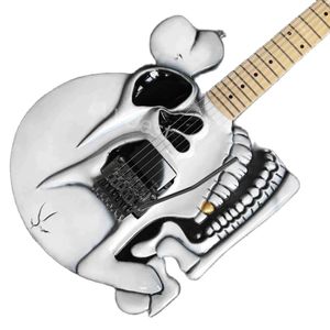 LVYBEST Electric Guitar Custom Oregelbundet special kroppsform skalle stil i slags färger