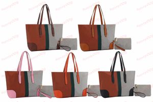 The Tote Bag Clutch Bag Long Wallet Designer Large Capacity Lady Shopping Bags Two Color Splicing Handbags Luxury Mother And Child Package