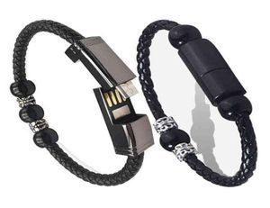 Selling ed Micro Unisex Magnetic Men And Women Mobile Phone USB Charging Cable Bracelet For Iphone4642787