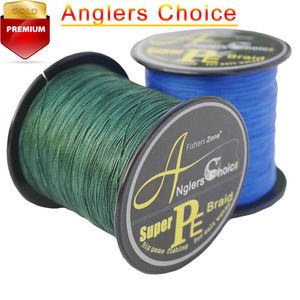 Anglers Choice 4 Strands PE Örgülü Balıkçılık Hattı Üst Çok Filament Balıkçılık Hattı 500m 546yards 10lb 20lb 30lb 40lb 50lb 60lb 80lb 1187d