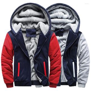 Herren-Kapuzenpullover, Herren-Kapuzenpullover, Winter, dicke Sweatshirts, lässige Kapuzen-Strickjacke, modische Bomber-Pelzjacken, Reißverschluss-Mantel, 5XL, Sportbekleidung