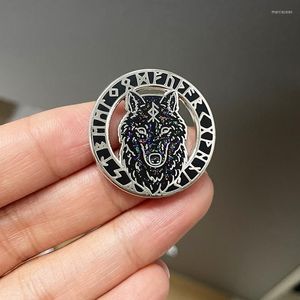 Broches odin th0r viking nórdico lobo esmalte pin glitter badge jóias presente