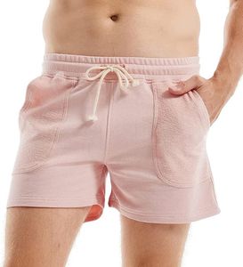 Pantaloncini da corsa Design da uomo 5 pollici sudore confortevole French Terry Logo personalizzato in cotone da uomo casual