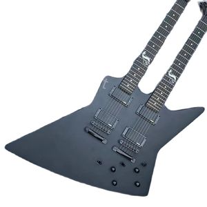 LVYBEST ELEKTRYCZNA GUITARA ELEKTRYCZNA Custom James Hetfields JH Es Ex Style 6 Podwójny szyja