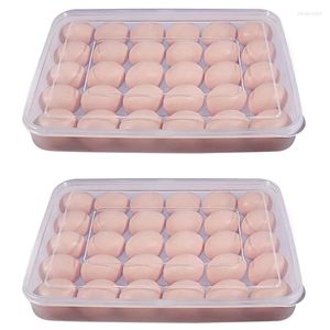 Storage Bottles Egg Container Refrigerator Deviled Tray Carrier With Lid For 60 Eggs - Plastic Fridge Stackable Portable 2 Pack