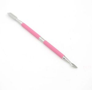 Nagelgereedschap Cuticle Pusher Professional Senior Spoon Pink Painting 10 PCSlot Nail Cleaner Manicure Pedicare Roestvrij staal 9005A6557816