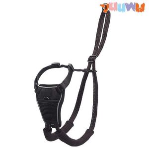 Dog Collars Leashes Professional Pet Dog Harness forting The Leadの引っ張りを停止しやすいアンチプルトレーニングエイド調整可能な反射性と通気性T221212