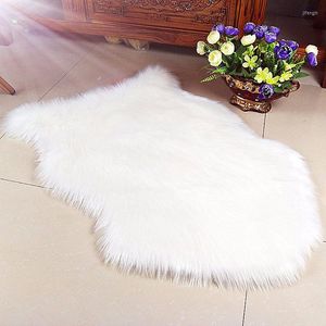 Carpets Luxury Faux Soft Artificial Sheepskin Rug Mat Carpet Pad Anti-Slip Chair Sofa Cover For Bedroom Home Decor Textile Wool Fur Rugs