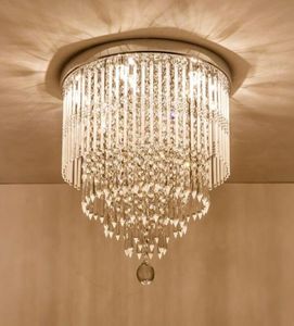 Modern K9 Crystal Chandelier Lighting Flush mount LED Ceiling Light Fixture Pendant Lamp for Dining Room Bathroom Bedroom Livingro4978716