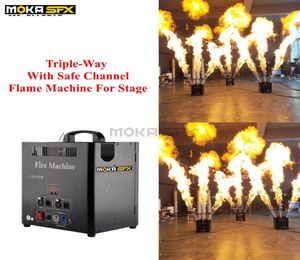 4pcslot Tripleway Flame Thrower Stage Lighting Effects DJ Projector with Safe Channel DMX Control Fire Machine for Nightclub6675130