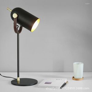 Table Lamps American Lamp Vintage Loft Wooden Led Desk Reading Light Office Home Lighting Decor Stores WJ817