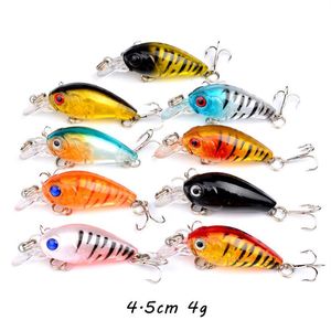 9 renk karışık 4 5cm 4g krank balıkçılık kancaları 10# kanca sert yemler pesca mücadele aksesuarları kl 001309h