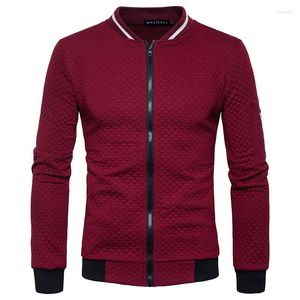 Men's Hoodies Men/Boy Baseball Jacket Men Fashion Design Wine Red Mens Slim Fit College Varsity Brand Stylish Veste Homme