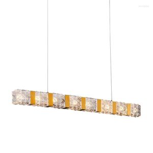 Pendant Lamps Light Luxury Creative Personality Designer Coffee Bar Long Strip Model House Sales Department Restaurant Chandelier