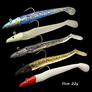 5 kolorów mieszane 110 mm 22G przynęty miękkie przynęty Przynęty haczyki rybackie Pojedyncze haczyki Haby Fish Hooks 3D Eye Pesca Akcesoria C-003279U