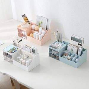 F￶rvaringsl￥dor stor kapacitet makeup arrang￶r kosmetisk l￥da skrivbord smycken nagellack l￥dan container vit
