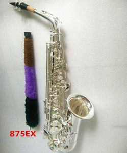 Japan Alto Saxophone Silverplated YAS 875EX Professional Musical Instrument E Sax Mouthpiece With Hard Case2704773