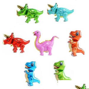 Ballon Dinosaurier Party Dekoration Tyrannosaurus Rex Triceratops Aluminium Geburtstag Dekorationen Dinosaurier Luftballons Kinder Geschenk Drop Deli Dho0N