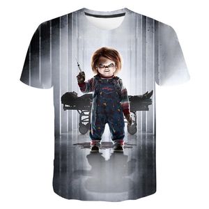 Hip Hop Sportwear Punk Casual Loose Track Pants Autumn Men Cool Print Blood Child of Chucky 3d T-shirt 008