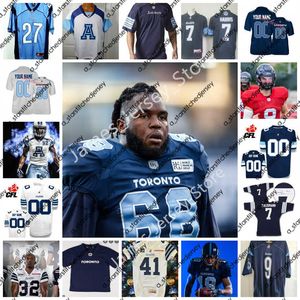 Abbigliamento da football universitario americano 7 maglie Trevor Harris 15 maglia Ricky Ray Maglia personalizzata CFL Toronto Argonauts 4 McLeod Bethel-Thompson 13 Cole McDonald 6 Chad Kelly