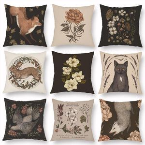 Pillow 45X45cm Case Animal Cover For Sofa And Car Decoration Polyester Pillowcase Home