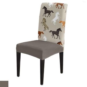 Chair Covers Running Horse Animal Cover For Dining Room Decor Spandex Wedding Party Decoration